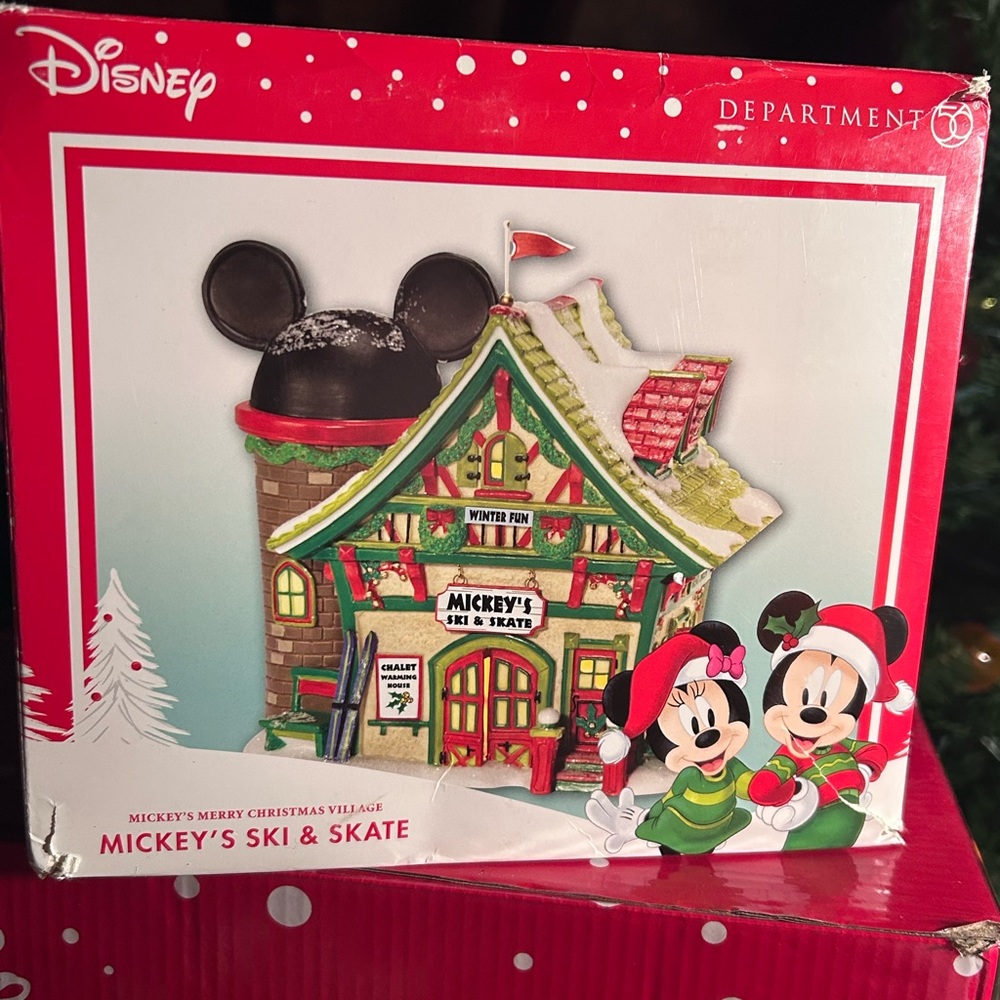 Disney Mickey's Ski & Skate Holiday Decor - Red, Green, Black